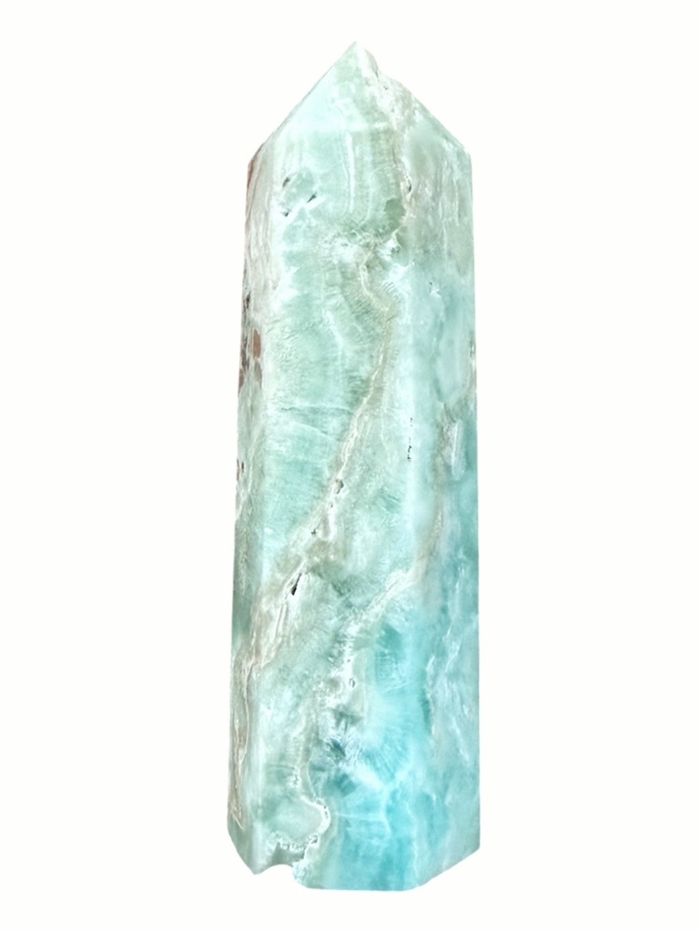 Blue Green Aragonite Tower